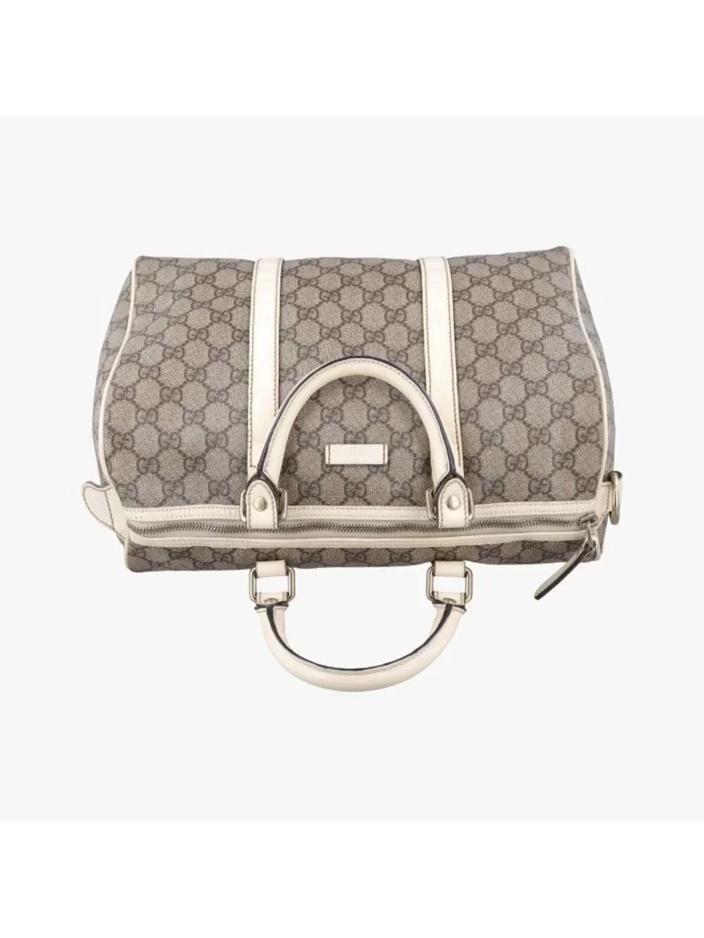 Gucci GG Plus Joy Supreme Beige White Leather Handbag